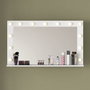 Hanah Home Mesa de Maquillaje Blanca con 13 Focos